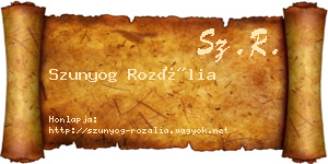 Szunyog Rozália névjegykártya