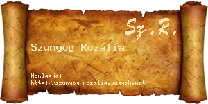 Szunyog Rozália névjegykártya