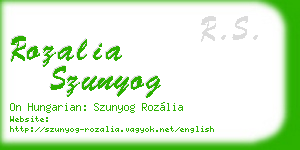 rozalia szunyog business card